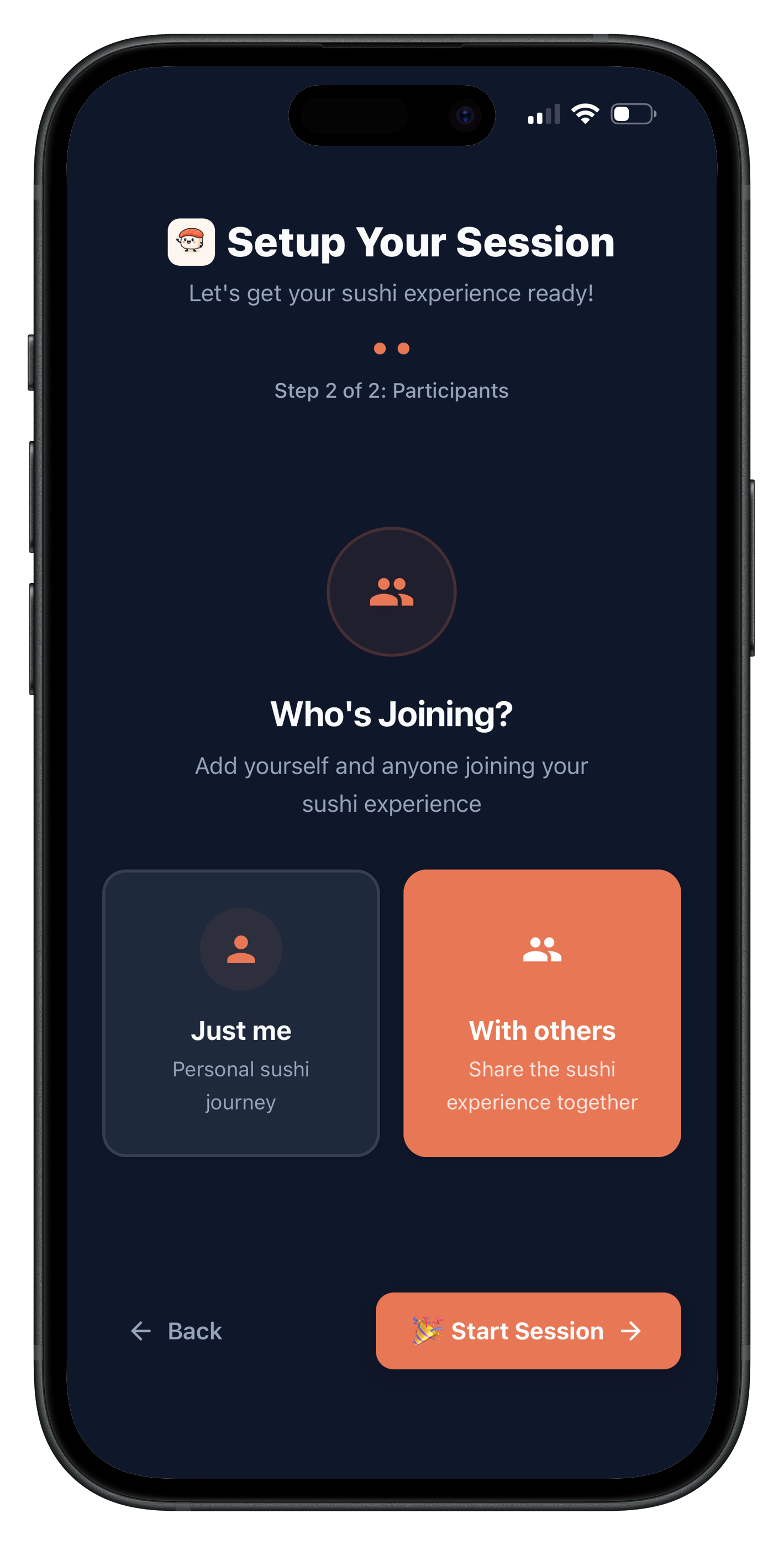 Sushi Counter App Interface